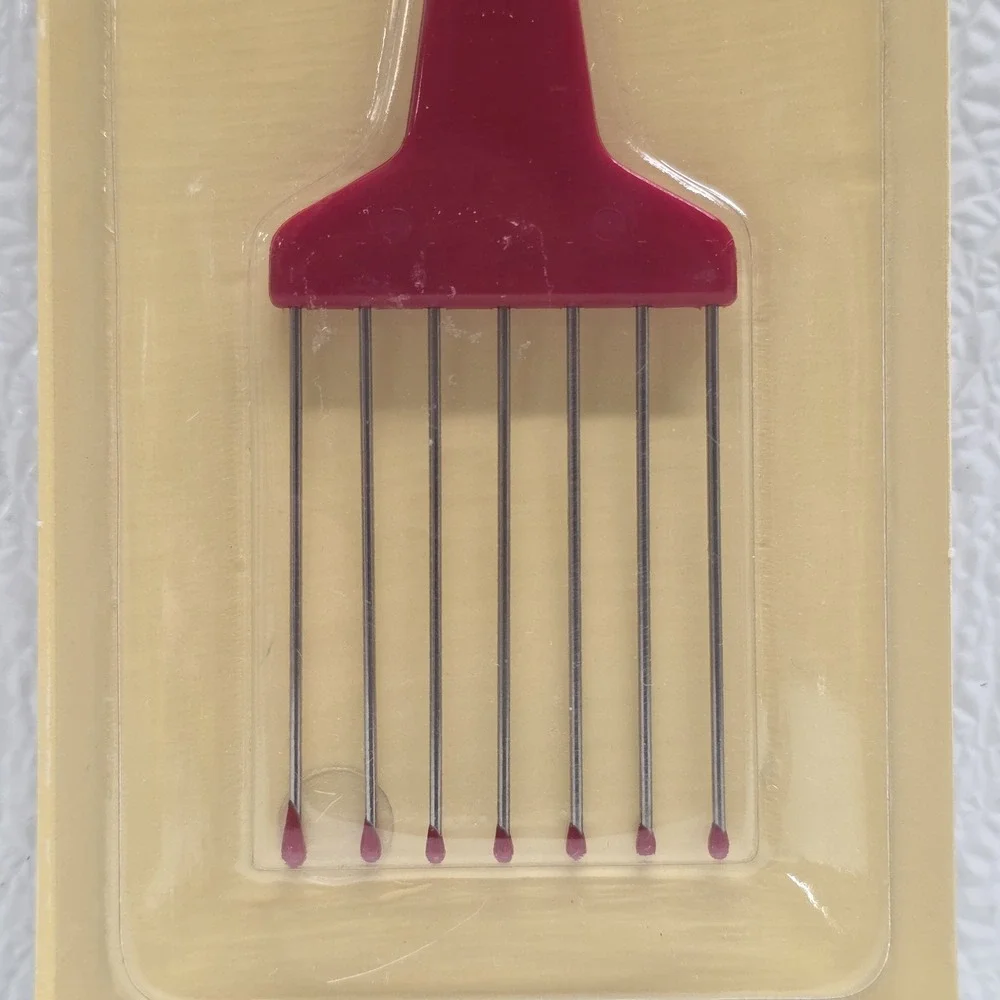 Vintage Goody Red Hair Lift Pick Metal Pins With Comfor-Tip New NOS 1982